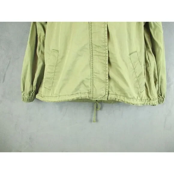 Sun Shadow Jacket Womens Medium Army Green Embroidered Bird Floral Boho L - Picture 6 of 10